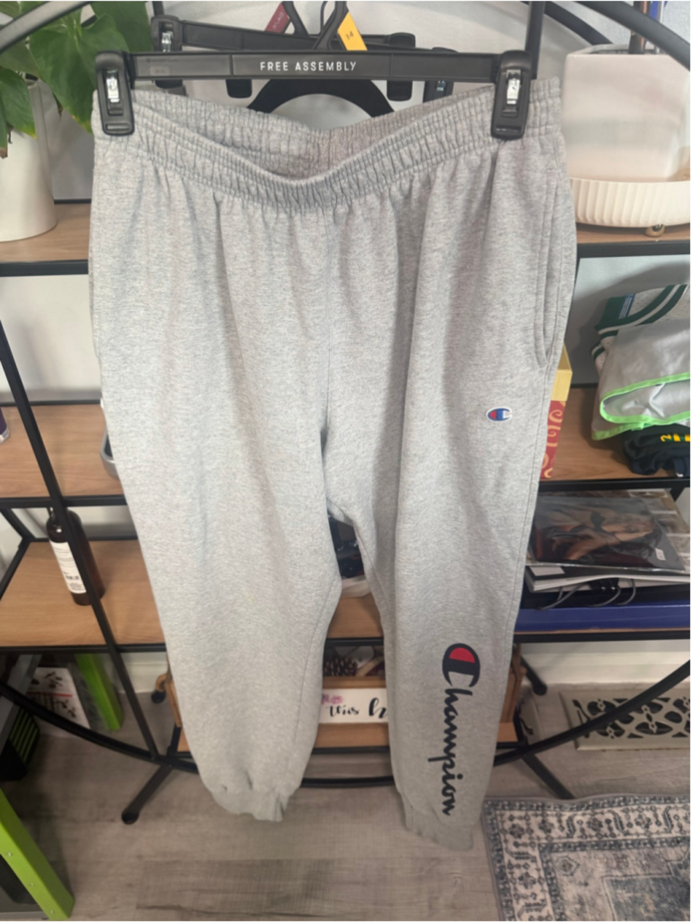 Men's Champion Gray Sweatpants & Joggers XL with Red Logo